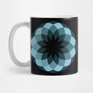 flowers inside blue circles Mug